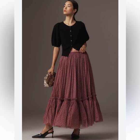 Maeve Dresses & Skirts - Anthropologie Maeve Tiered Tulle Maxi Skirt